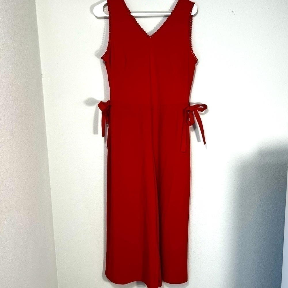 Carolina Belle Montreal Wide Leg Pant jumpsuit color crimson Red Size 6